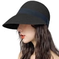 thumbnail image 4 of HuangHuanChen Women's Beach Hat Sun Hats Visor for Women Straw Beach Hat Adjustable Wide Brim Packable for Summer Travel UPF 50+ Sun Hat, 4 of 4