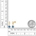 thumbnail image 6 of Gem Stone King 10K Yellow Gold Persian Blue Moissanite and Lab Grown Diamond Earrings for Women | 2.05 Cttw | Gemstone Birthstone | Round 6.5MM, 6 of 6