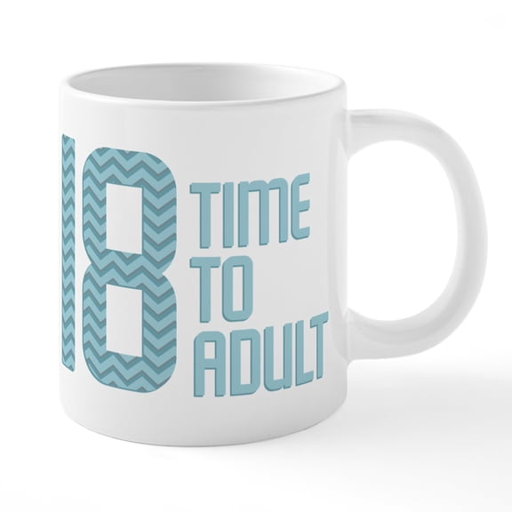 CafePress - Time To Adult Blue - 20 Oz White Ceramic Mega Mug