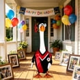 thumbnail image 7 of 4 Piece Graduation Themed Porch Goose Outfits With Gown Cap Glasses And Diploma Scroll For 19-23 Inch Statues Graduation Season Front Porch Decor, 7 of 7