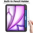 thumbnail image 5 of Dteck Luxury Business Case for iPad Air 11 inch 2025/2024 (M3/M2),Mangetic Leathe Card Slots Smart Case Built-in Pencil Holder Shockproof TPU 7 Viewing Angles Stand Folio Cover,Black, 5 of 10