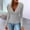 #0105-Gray, variant on Ounisa Womens Deep V Neck Wrap Sweater Long Sleeve Slim Fitted Knitted Jumper Top