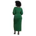 thumbnail image 2 of ELOQUII Women's Plus Size Cross-Front Belted Knit Midi Dress, 2 of 3