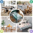 thumbnail image 4 of Green Gray Marble Pattern Rectangle Tablecloth 60"x84",Waterproof Polyester Rectangle Table Cloth, Wipeable Spillproof Polyester Tablecloth for Dining, Camping, Indoor and Outdoor, 4 of 5