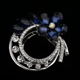 thumbnail image 3 of de Hebil de Bufandas de Cristal para con Broches de Imperdible - Azul Sunnimix broche de los anillos de la bufanda de la flor, 3 of 8