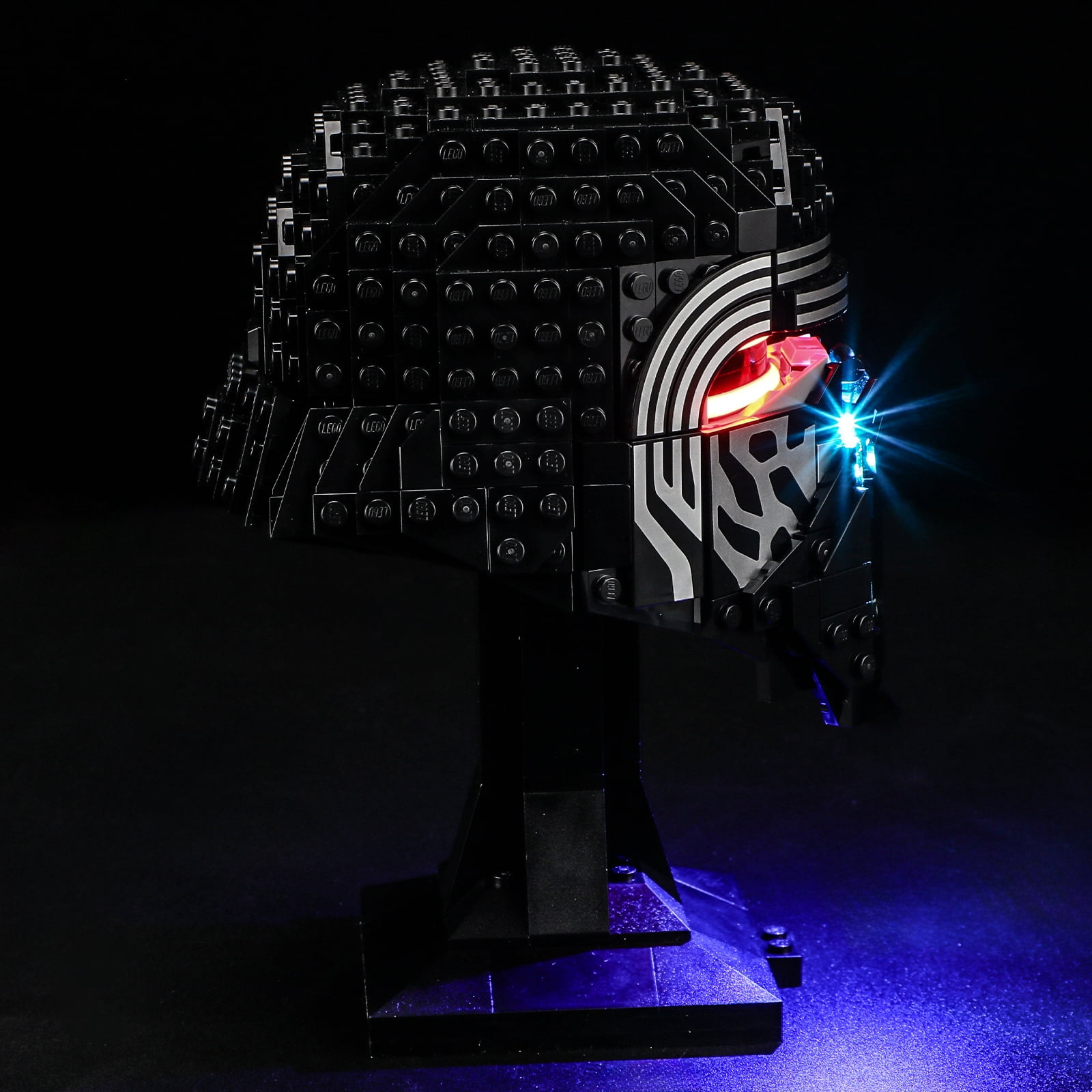 QC Ltbrcik Led Light Kit Lighting Set Compatible With The Lego Kylo Ren Helmet 75415 Building Blocks Without Lego Set