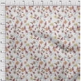 thumbnail image 3 of oneOone Cotton Poplin Twill White Fabric Flower & Leaves Watercolor Dress Material Fabric Print Fabric By The Yard 56 Inch Wide, 3 of 4