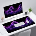 thumbnail image 6 of Kanagawa Mouse Pad Japan Legend Surfing Fantasy Purple Large Gaming Mouse Mat with Stitched Edges,Non-Slip Waterproof Rubber Base Mous Mat Office Computer Keyboard Laptop Home 31.5x11.8 Inch, 6 of 6