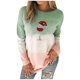 thumbnail image 2 of Pntutb Mujeres Moda O-cuello Navidad Mangas largas tops Blusa Gradiente Sudadera Pntutb Pntutb-2398, 2 of 6