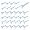 thumbnail image 1 of 40 Pcs M5x35mm Vis à Pouce Moletées, Tête Plate en Zinc Entièrement Filetée, 1 of 6