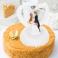 thumbnail image 4 of Adorno para tarta de boda, figura romántica de resina para novio y novia, 4 of 5
