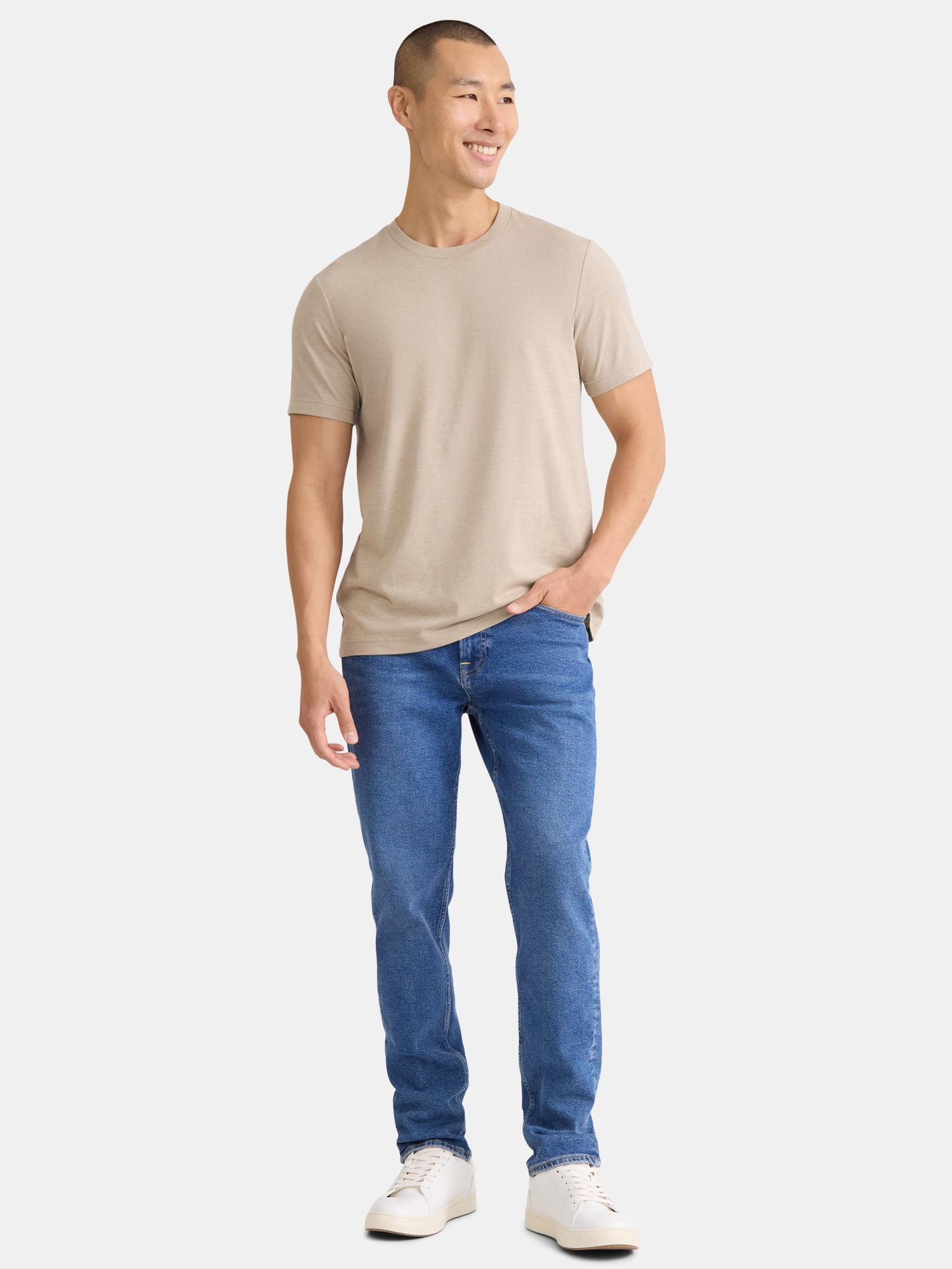 George Men's and Big Men's Crewneck Tee with Short Sleeves, Sizes XS-3XL