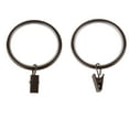 thumbnail image 2 of 1-7/8 inch Noise-Canceling Curtain Rings w/Clip in Cocoa (Set of 10),(1938-07), 2 of 3