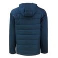 thumbnail image 3 of Men's Cutter & Buck Navy Chicago Bears Big & Tall Americana Evoke Hybrid Eco Softshell Recycled Full-Zip Hooded Jacket, 3 of 3