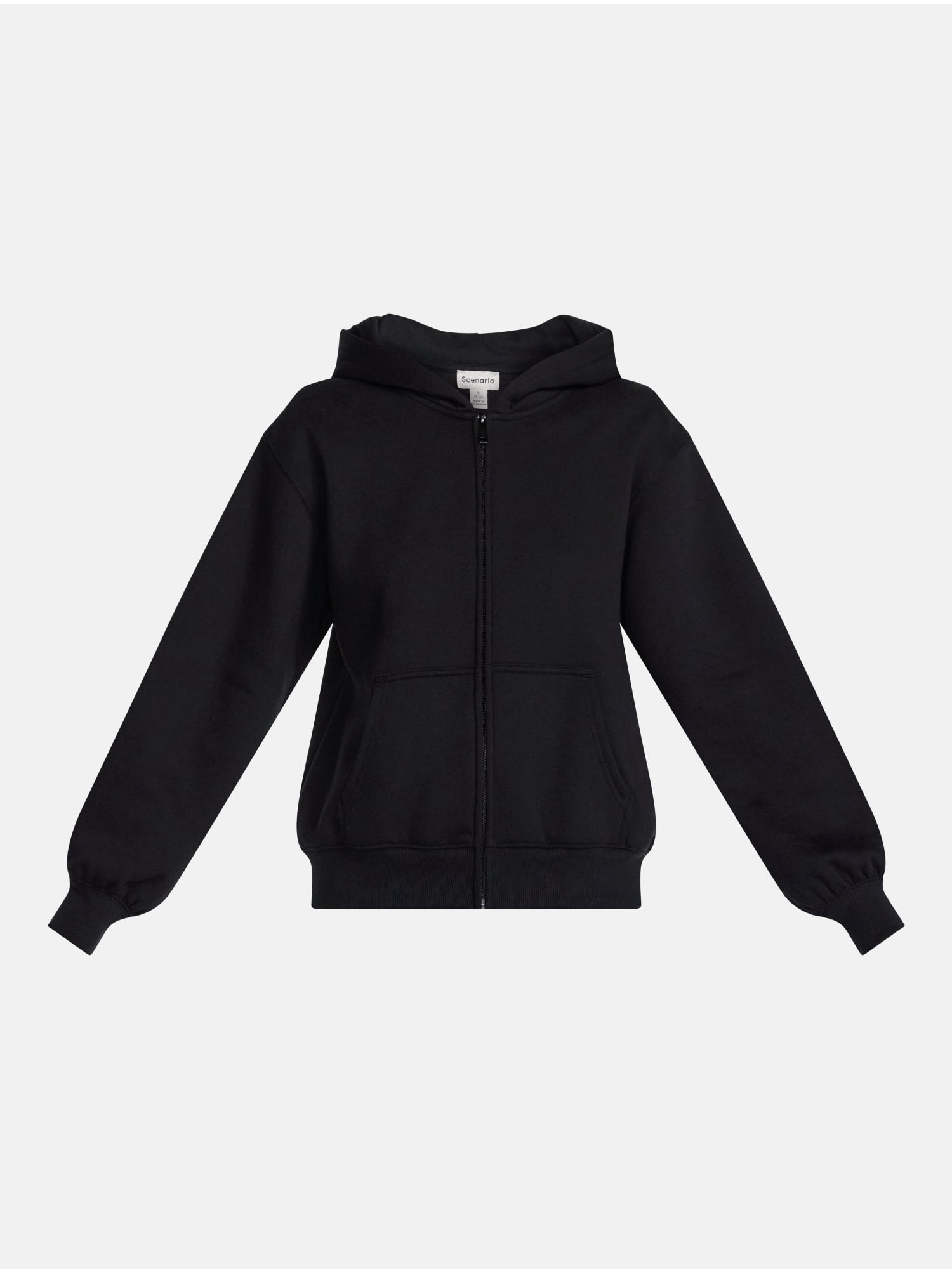 Scenario Women's and Women's Plus Zip Front Fleece Hoodie Jacket, Sizes XS-4X