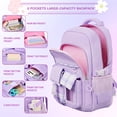 thumbnail image 3 of Sanmadrola Girlish School Backpack Multi-functional Large School Bookbags 15.6 Inch Laptop Backpacks Durable Cute Aesthetic Travel Daypacks for Tween Teen Primary Middle School Students, 3 of 9