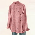 thumbnail image 6 of Giftesty Button up Shirts for Women Long Sleeve Dress Shirt with Pocket and Heart Print Casual Loose Blouses Tops, 6 of 7