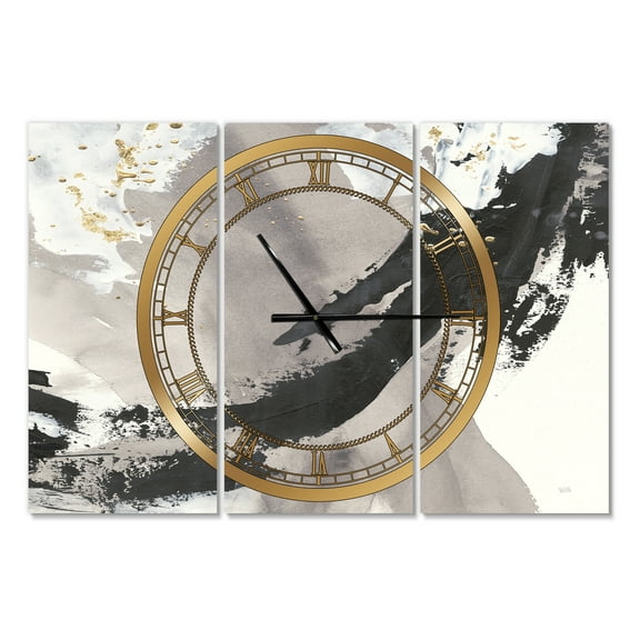 Designart 'Glam Painted Arcs III' Modern wall clock