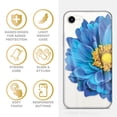 thumbnail image 4 of Case Yard iPhone-SE Case Clear Soft & Flexible TPU Ultra Low Profile Slim Fit Thin Shockproof Transparent Bumper Protective Cover Drop Protective Cell Phone Cases (Blue Flower), 4 of 8