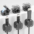 thumbnail image 1 of Desk USB Magnetic Cable Clips,6Pcs Flip-top Cord Organizer with Strong Adhesive Wire Organizer for Cable Management, 1 of 4