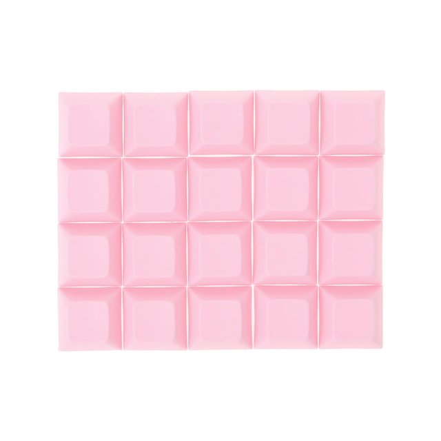 20 teclas en blanco DSA Profile 1U 1X sin grabado PBT para teclado mecánico, color rosa