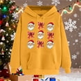 thumbnail image 5 of SnZhen Christmas Women's Hoodies Fashion Printed Pocket Long Sleeved Hooded Comfortable Sweatshirt Tops Z-Yellow S, 5 of 5