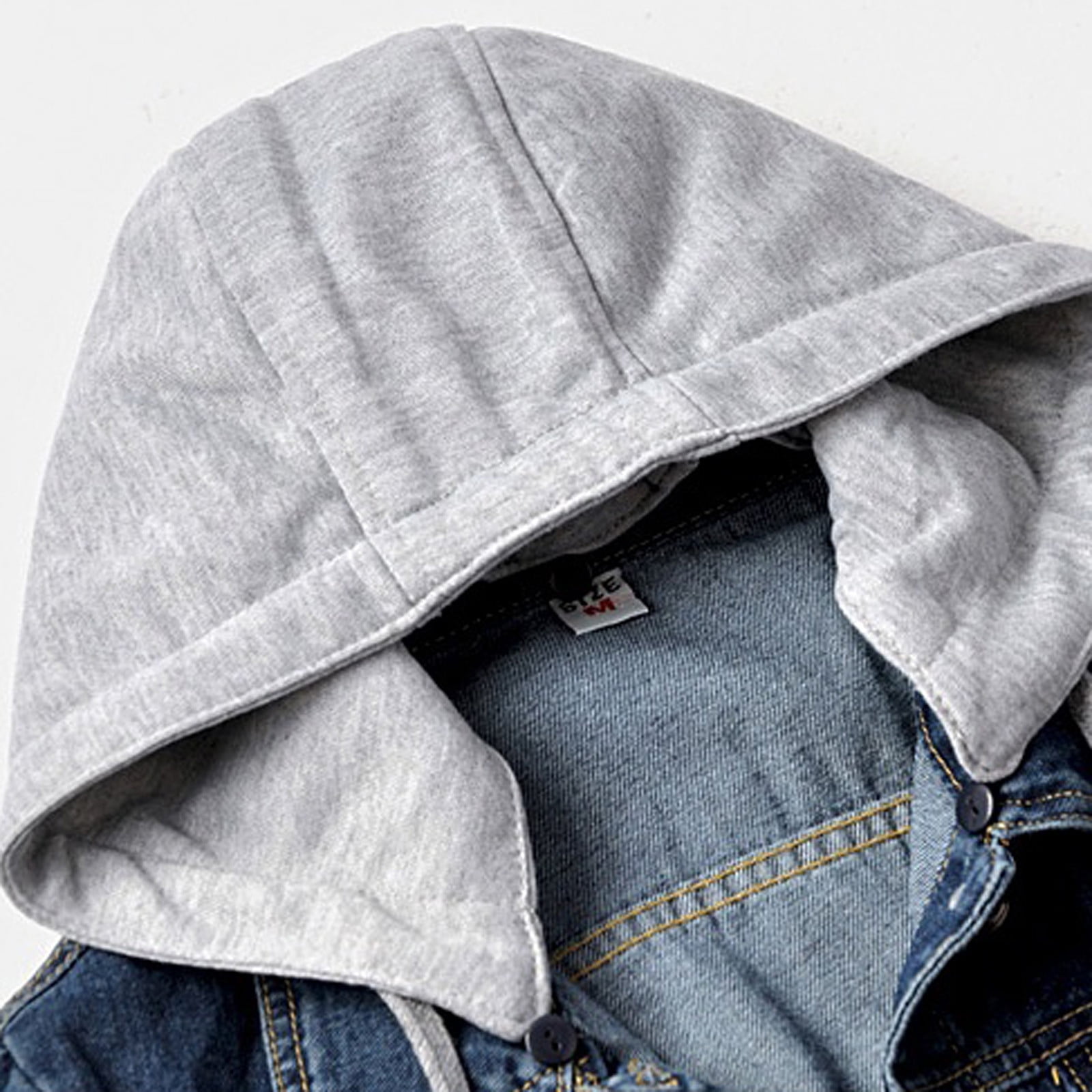 Clearance Sales Women's Fleece Jackets & Coats Women Vintage Button Down Distressed Short Denim Jean Jacket Coat With Pocket