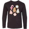 thumbnail image 3 of Inktastic Gingerbread Cookies and Christmas Candy Long Sleeve Youth T-Shirt, 3 of 5