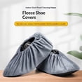 thumbnail image 2 of 5 pairs Reusable Boot & Shoe Covers Water Resistant Non Skid and Washable for Real Estate Contractors to Keep Floors Carpets Footwear and Rooms Clean (adult version, Grey), 2 of 5