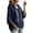 Navy, variant on AKOEE Women's Oversized Hoodie Plus Size Batwing 3/4 Sleeve Hooded Sweater Loose Drawstring Plain Sweatshirts (2XL, Sky Blue)