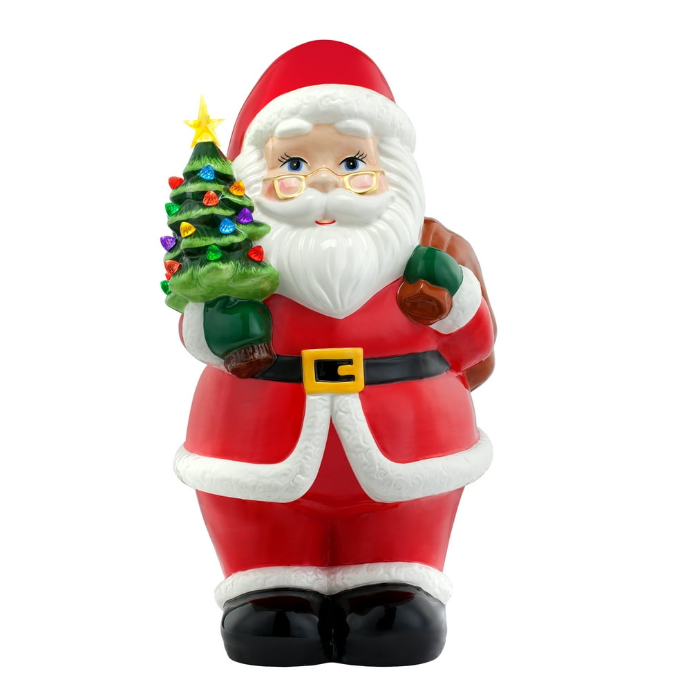 Mr. Christmas 22" Lit Nostalgic Ceramic Figure Santa