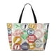 thumbnail image 2 of Fotbe Travel Stamp Bolsa de Viaje para Playa - Resistente al Agua, Bolsa Tote de Gran Capacidad y Ligera con 7 Bolsillos para Mujeres y Hombres, 2 of 7