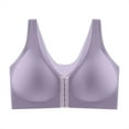 thumbnail image 2 of Lyzlook Bras Front Closure, LunaHug - Seamless Front Buckle Cross Back Shaping Bra Blue 42, 2 of 5