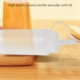 thumbnail image 2 of Plastic Squeeze Condiment Dispenser Ketchup Mustard Sauce Clear White 6Oz, 2 of 8
