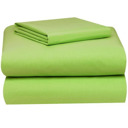 Queen Micro Fiber Sheet Set Soft and Comfy By Crescent Bedding Lime