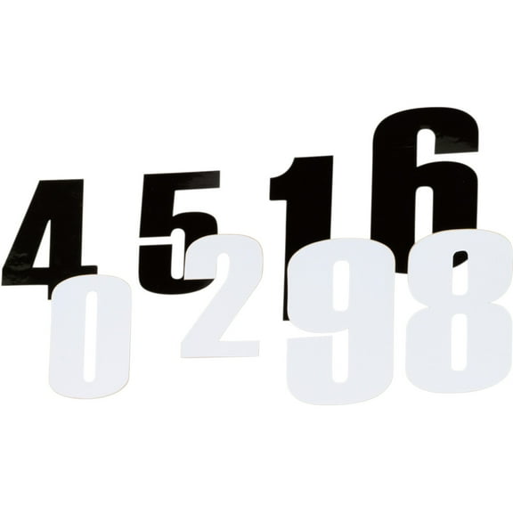 Moose Racing 3-pk Adhesive Race Numbers 4.5" Black #5 (4310-0645)