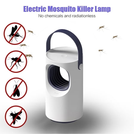WANYNG USB Mosquito Insect Electric LED Light Fly Bug Trap Catcher Lamp Portable Battery Operated Fan Rechargeable