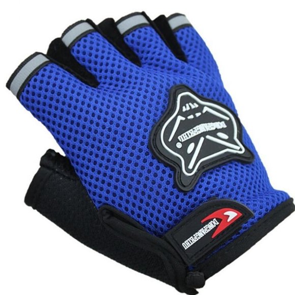 Men Half Finger Gloves Bike Bicycle Mesh Gel Motorcycle Fingerless Sport