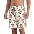 thumbnail image 2 of Disketp Men'S Swim Trunks Hawaiian Breathable Surf Beach Swimsuits Mesh Lining Beach Shorts With Pockets-Red Mushrooms, 2 of 9