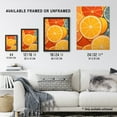thumbnail image 3 of Lemons and Oranges Oil Painting Abstract Fruit Slices Kitchen Artwork Art Print Framed Poster Wall Decor 12x16 inch, 3 of 5