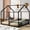 Black, variant on Twin Metal Platform Beds, House Shape with Windows / Secure & Enjoyable