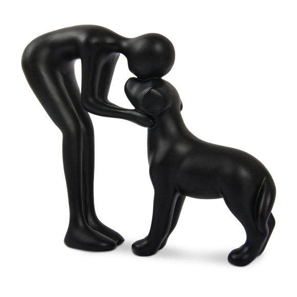 Estatua de perro, hombre y perro de Friygardcn para decoración del hogar