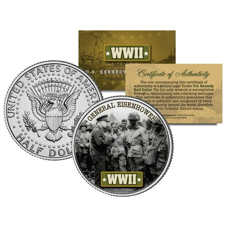 1972 Eisenhower Dollar Coin - World War II GENERAL EISENHOWER JFK Kennedy Half Dollar US Coin