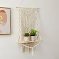 thumbnail image 3 of GUOOL Nordic Bohemian Tassel Tapestry Storage Rack Hand-woven Wall Hanging Decorative, 3 of 8