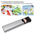 thumbnail image 6 of LAZIOEGR 7‑Day Waterproof Medicine Organizer – 7 Airtight Compartments, BPA‑Free, Portable Silver Travel Box, 6 of 9