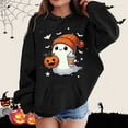 thumbnail image 2 of Byoo Halloween Hoodie for Girls Cute Cartoon Ghost Print Soft Pullover Hooded Sweatshirt, 2 of 4