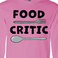 thumbnail image 4 of Inktastic Food Critic with Fork and Spoon Long Sleeve T-Shirt, 4 of 5