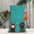 thumbnail image 4 of Fuzoiu Cute Cat Paw And Dog Print Christmas Gift Bag,Burlap Gift Bag with Drawstring Closure & Hang Tag,Perfect for Holidays, Birthdays, and Special Occasions-Small, 4 of 7