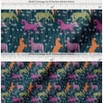thumbnail image 2 of Soimoi Cotton Voile Fabric Floral & Horse Animal Print Fabric by The Yard 56 Inch Wide, 2 of 7