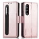 thumbnail image 1 of Funda para Samsung Galaxy Z Fold 4, tipo libro, de piel sintética, con función atril, soporte para S Pen, bloqueo RFID, tarjetero y absorción de impactos., 1 of 5